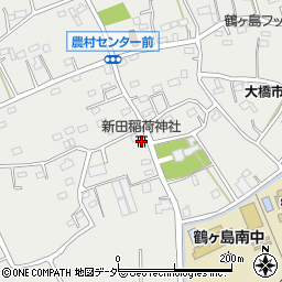 新田稲荷神社周辺の地図