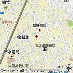 埼玉県さいたま市北区盆栽町208周辺の地図