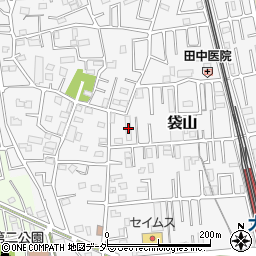 埼玉県越谷市袋山周辺の地図