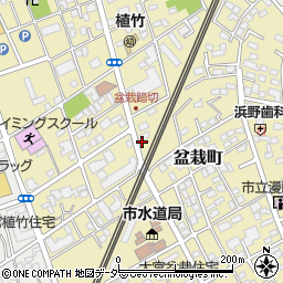 埼玉県さいたま市北区盆栽町384周辺の地図