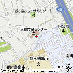 鶴ヶ島市役所　大橋児童館周辺の地図