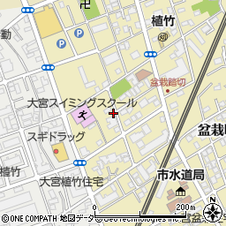 埼玉県さいたま市北区盆栽町434周辺の地図