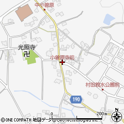 小曽原寺前周辺の地図