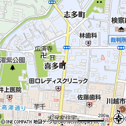 喜多町周辺の地図