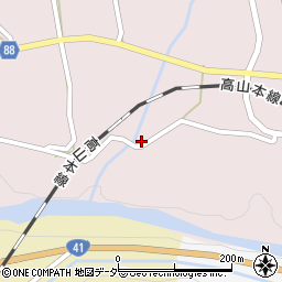 岐阜県下呂市萩原町四美1236-21周辺の地図