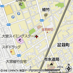 埼玉県さいたま市北区盆栽町416周辺の地図