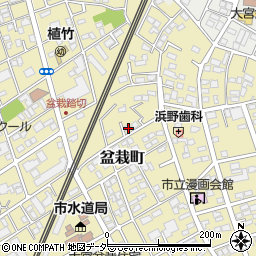 埼玉県さいたま市北区盆栽町225周辺の地図