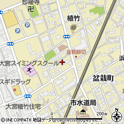 埼玉県さいたま市北区盆栽町417周辺の地図