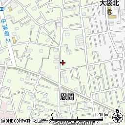 埼玉県越谷市恩間318周辺の地図