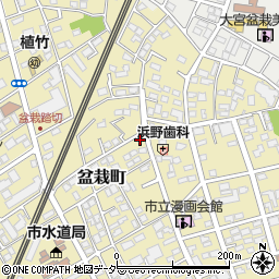 埼玉県さいたま市北区盆栽町209周辺の地図