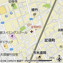 埼玉県さいたま市北区盆栽町419周辺の地図