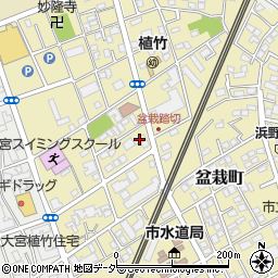 埼玉県さいたま市北区盆栽町419周辺の地図