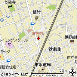 埼玉県さいたま市北区盆栽町387周辺の地図
