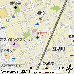 埼玉県さいたま市北区盆栽町418周辺の地図