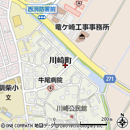 茨城県龍ケ崎市川崎町58周辺の地図