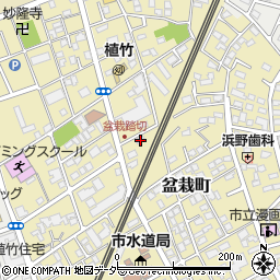 埼玉県さいたま市北区盆栽町390周辺の地図