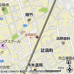 埼玉県さいたま市北区盆栽町391周辺の地図