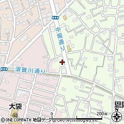 埼玉県越谷市恩間611-23周辺の地図