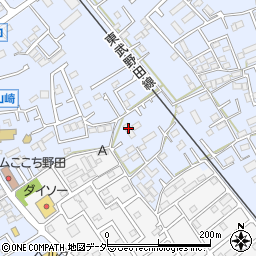千葉県野田市山崎周辺の地図