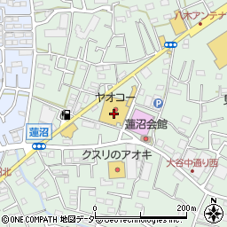 ヤオコー大宮蓮沼店周辺の地図