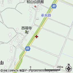 茨城県稲敷市松山周辺の地図