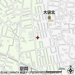 埼玉県越谷市恩間296-7周辺の地図