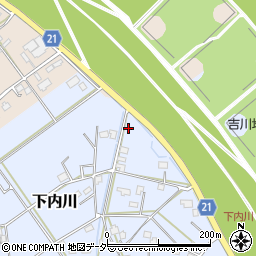 埼玉県吉川市下内川72周辺の地図