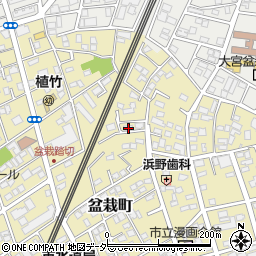埼玉県さいたま市北区盆栽町314周辺の地図
