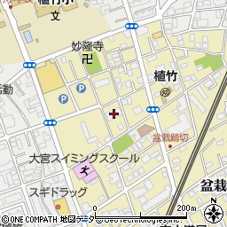 埼玉県さいたま市北区盆栽町458周辺の地図