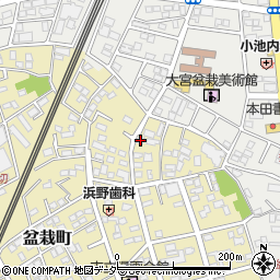 埼玉県さいたま市北区盆栽町300周辺の地図