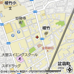 埼玉県さいたま市北区盆栽町459-10周辺の地図