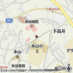 茨城県取手市下高井2344-3周辺の地図