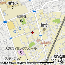 埼玉県さいたま市北区盆栽町459-2周辺の地図