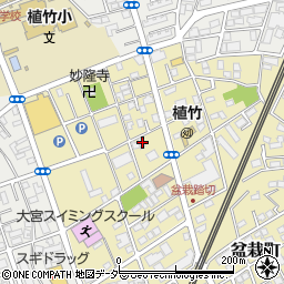埼玉県さいたま市北区盆栽町459周辺の地図