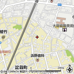 埼玉県さいたま市北区盆栽町322周辺の地図