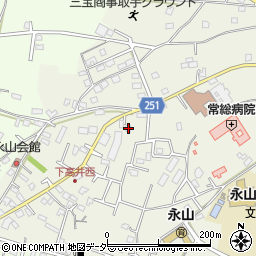 茨城県取手市下高井2129周辺の地図