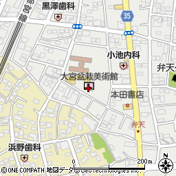 さいたま市大宮盆栽美術館周辺の地図