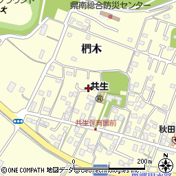 茨城県取手市椚木周辺の地図