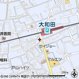 ファミリーマート大和田駅前店周辺の地図