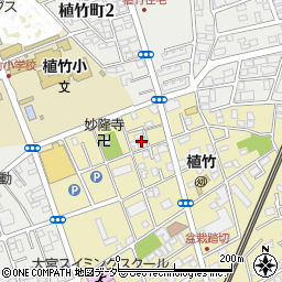 埼玉県さいたま市北区盆栽町519周辺の地図