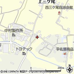 千葉県野田市上三ケ尾299周辺の地図