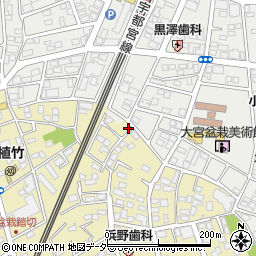 埼玉県さいたま市北区盆栽町320-16周辺の地図