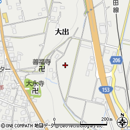 長野県箕輪町（上伊那郡）大出周辺の地図