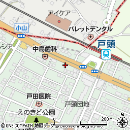 Ａｘｉｓ　戸頭駅前校周辺の地図