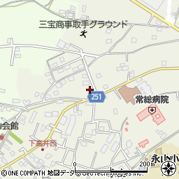 茨城県取手市下高井2096周辺の地図