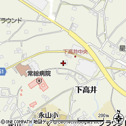茨城県取手市下高井2167周辺の地図