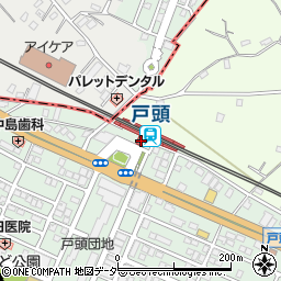 関東鉄道株式会社　戸頭駅周辺の地図