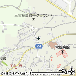 茨城県取手市下高井2091周辺の地図