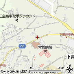 茨城県取手市下高井2054-6周辺の地図