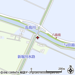 香北土地改良区長島揚排水機場周辺の地図